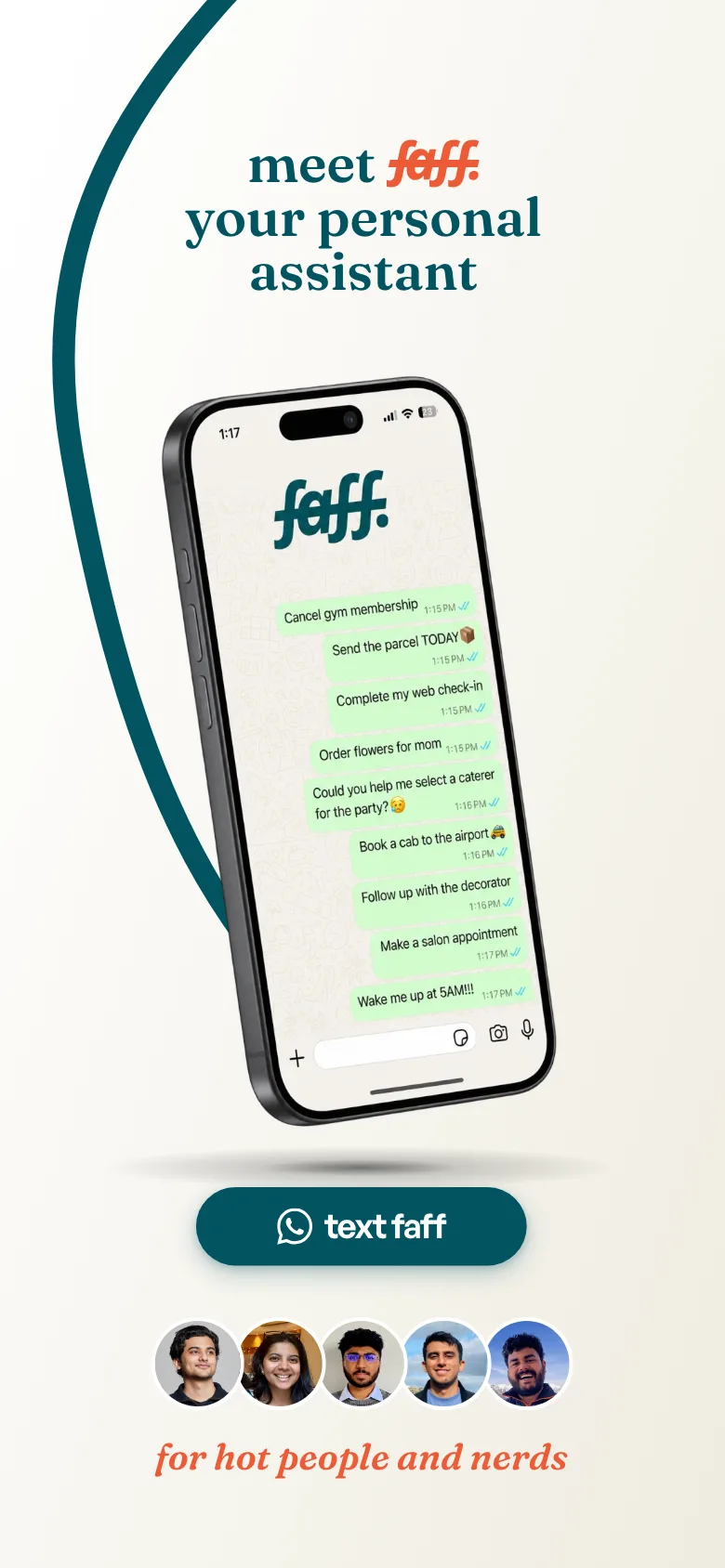 The FAFF homepage on a phone.